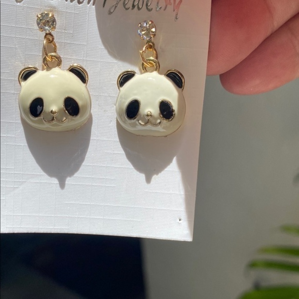 Adorable Panda Earrings for Kids